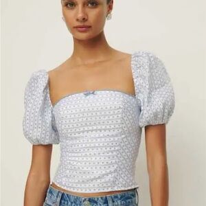 Reformation Marella Linen Top